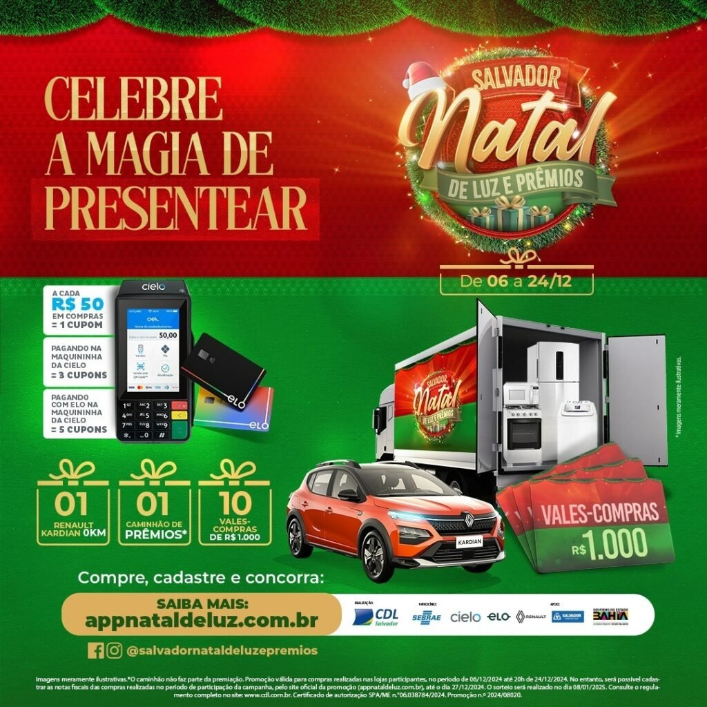 Campanha de Natal da CDL Salvador vai sortear carro zero e caminhão de prêmios IMG 20241206 WA0042