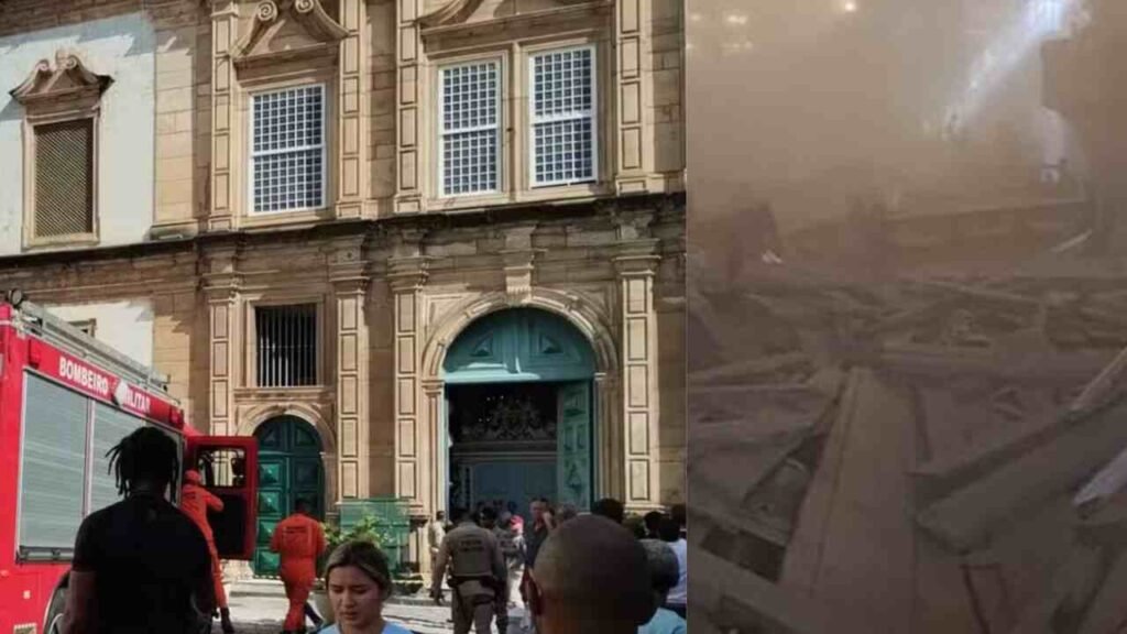 salvador noticia teto de igreja desaba no centro de salvador