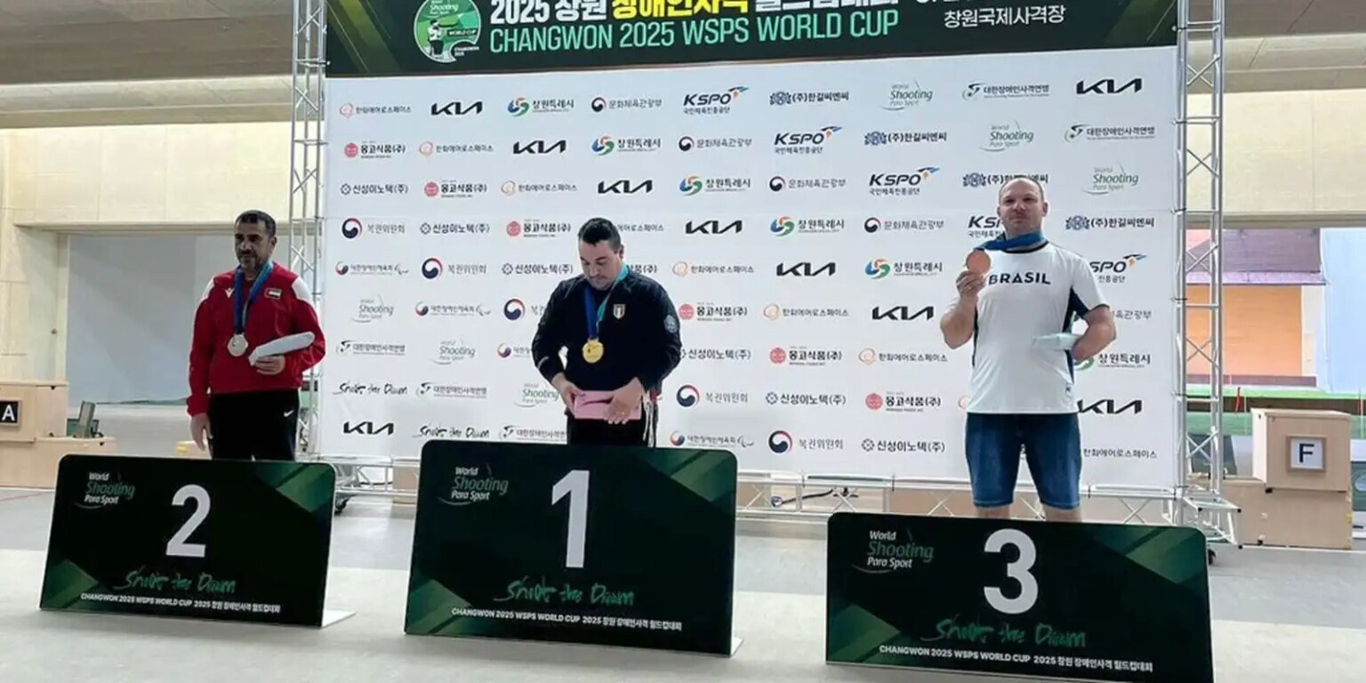 Alexandro Basso fatura medalha inedita para o Brasil no tiro