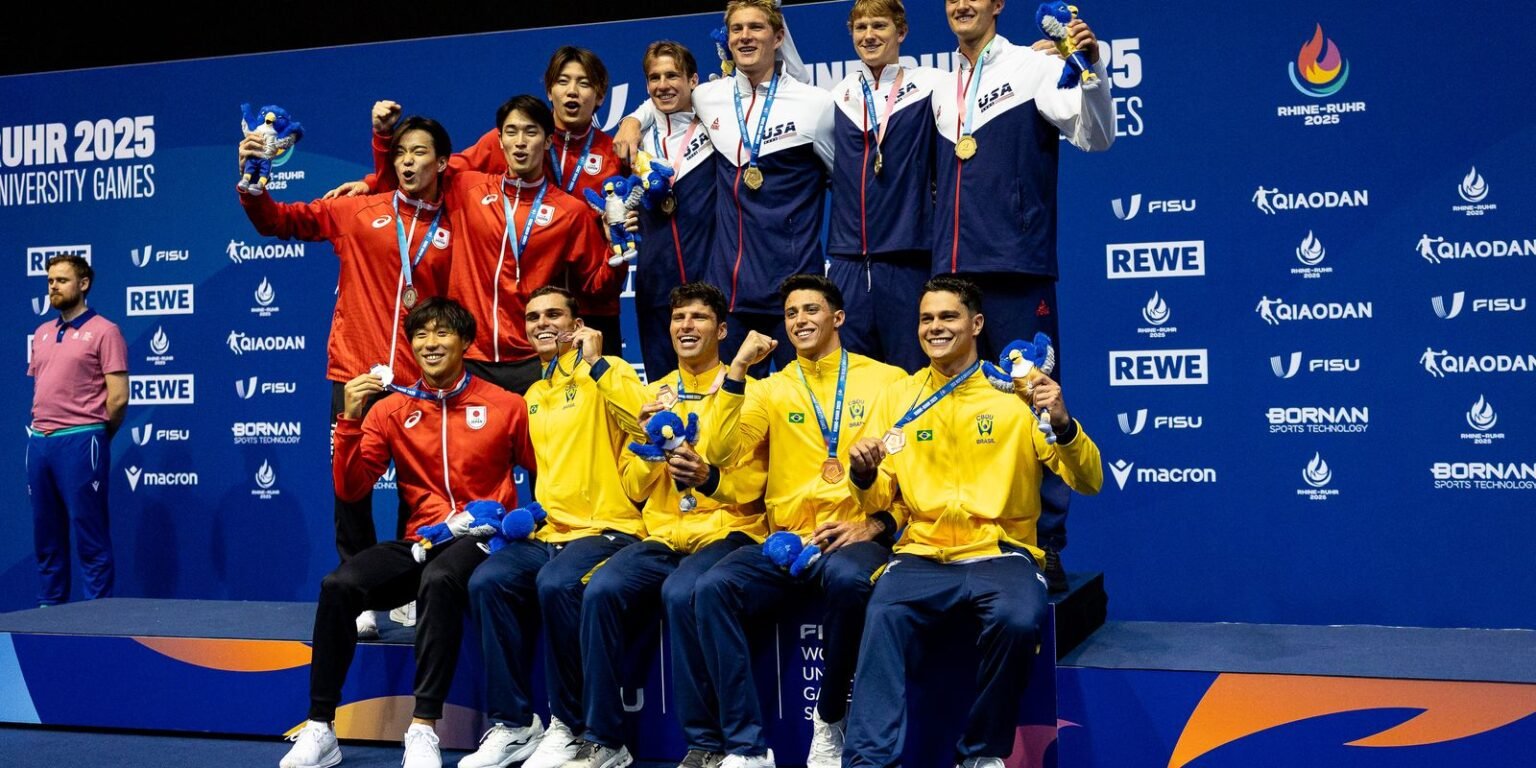 Brasil leva medalha na natacao a 1a nos Jogos Mundiais
