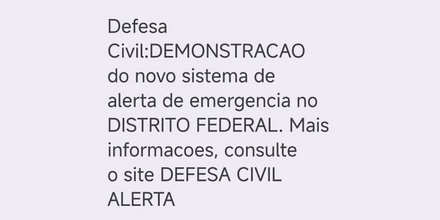demostracao do novo sistema de alerta de emergencia no distrito federal