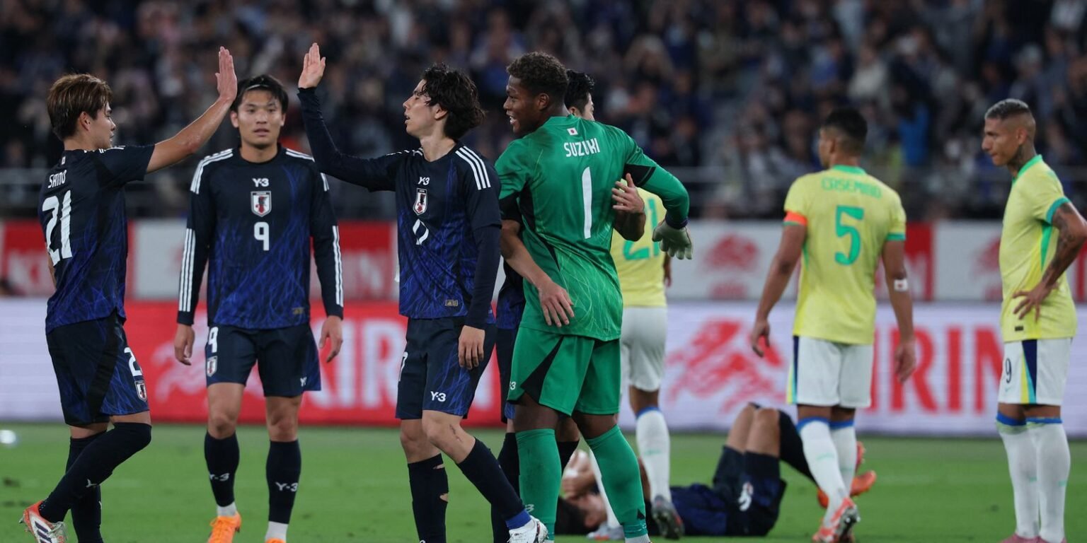 Brasil amarga derrota historica para o Japao em amistoso em