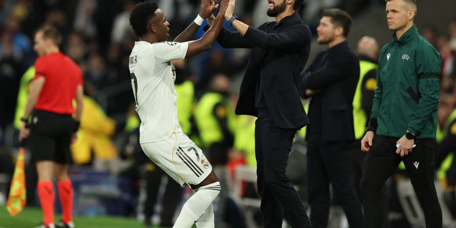 Vini Jr. comanda goleada do Real sobre Mônaco na Liga dos Campeões vini jr real 6 x 1 monaco liga dos campeoes 2026