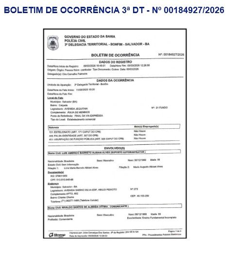 Boletim de ocorrencia