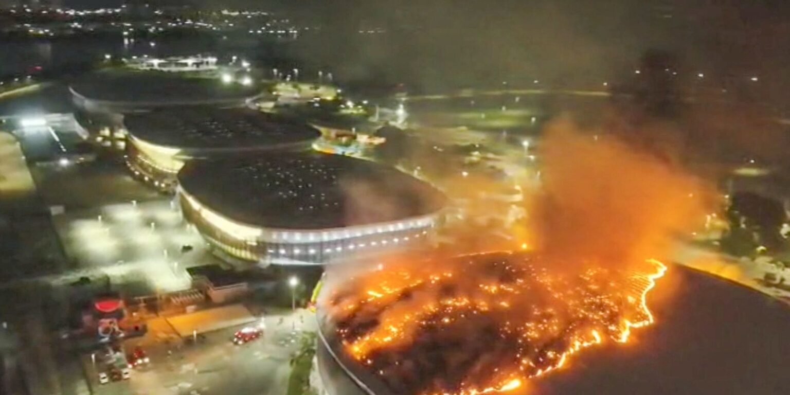 ncendio atinge velodromo do parque olimpico no rio