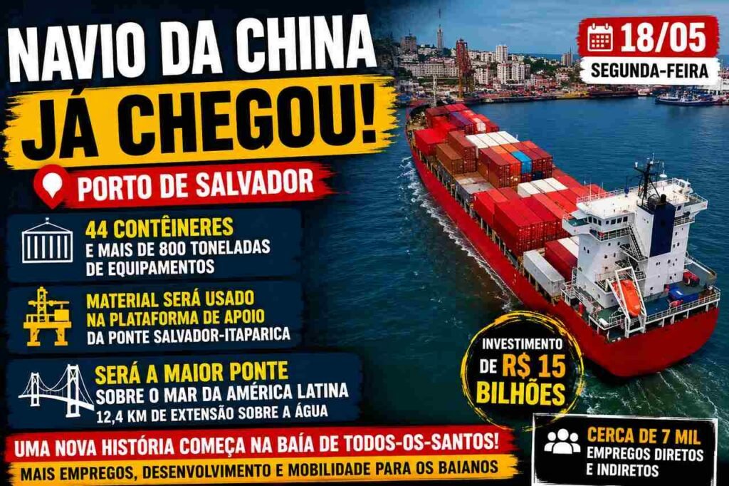 Equipamentos chegam da China para construção da Ponte Salvador-Itaparica ChatGPT Image 18 de mai. de 2026 14 06 32 Easy Resize.com
