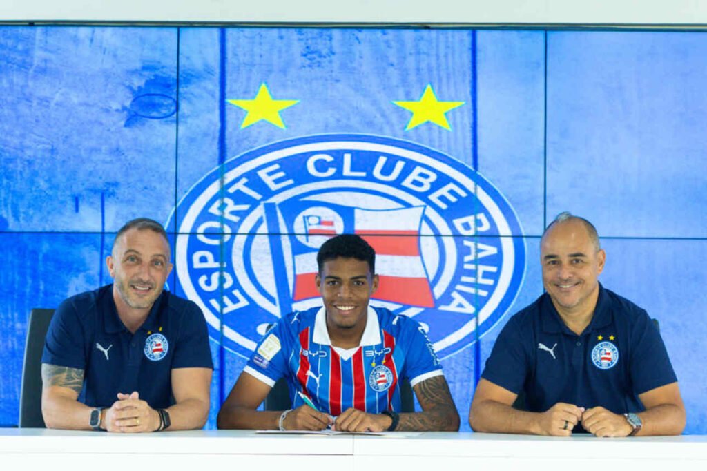 Bahia renova contrato com atacante até 2029 caio suassuna contrato