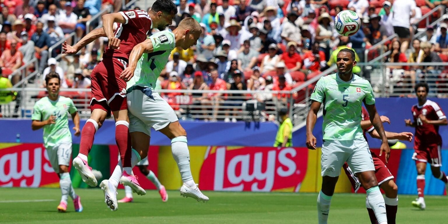 Suíça desperdiça chances e Catar arranca empate no fim pelo Grupo B 2026 06 13t211424z 955592382 up1em6d1mhi68 rtrmadp 3 soccer worldcup qat swi