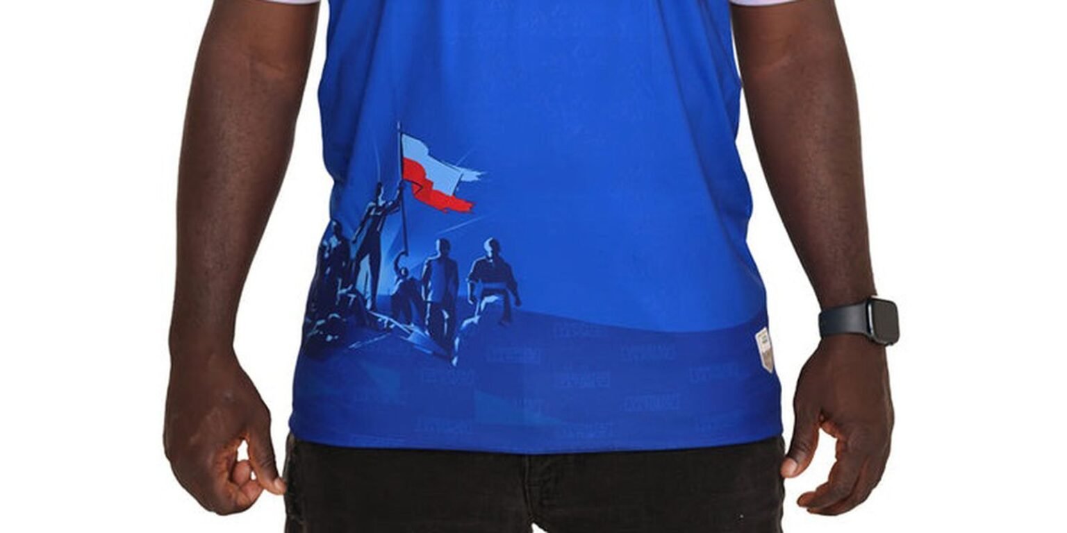 Revolução do Haiti: a história vetada pela Fifa em camisa da Copa divulgacao saeta fornecedora de material esportivo do haiti 2