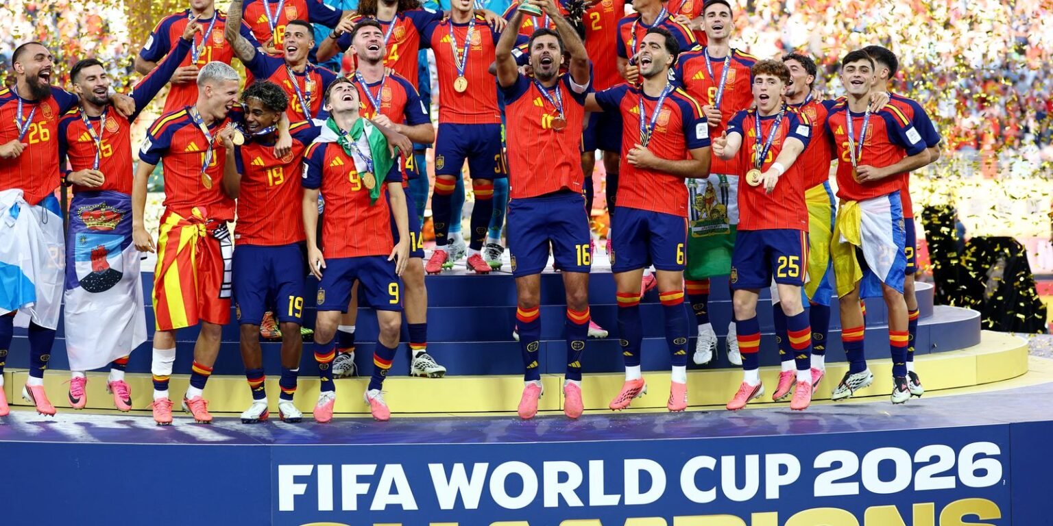 Espanha domina Argentina, vence na prorrogação e leva o bi da Copa 2026 07 19t224620z 1742739363 up1em7j1r96dz rtrmadp 3 soccer worldcup esp arg