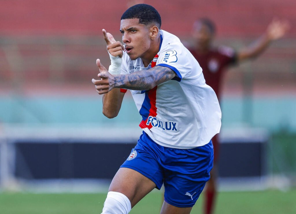 Bahia goleia por 8 a 0 na ida e fica perto de título do Baianão sub-20 carioca bahia