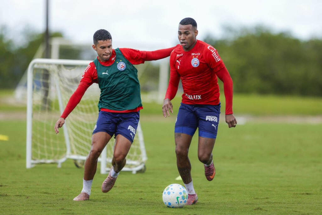 Ceni promove treino técnico em terça de trabalho do Bahia; saiba como foi o dia rodrigo nestor jean lucas