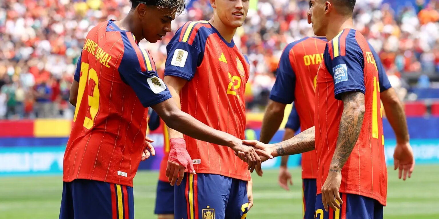Copa do Mundo tem confronto entre Espanha e Bélgica nesta sexta-feira yamal porro e cubarsi espanha copa 2026