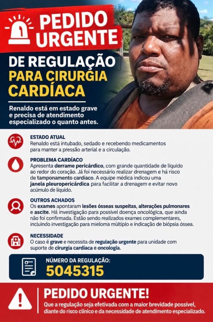 PEDIDO URGENTE: Paciente grave aguarda regulação para cirurgia cardíaca 1 IMG 3426