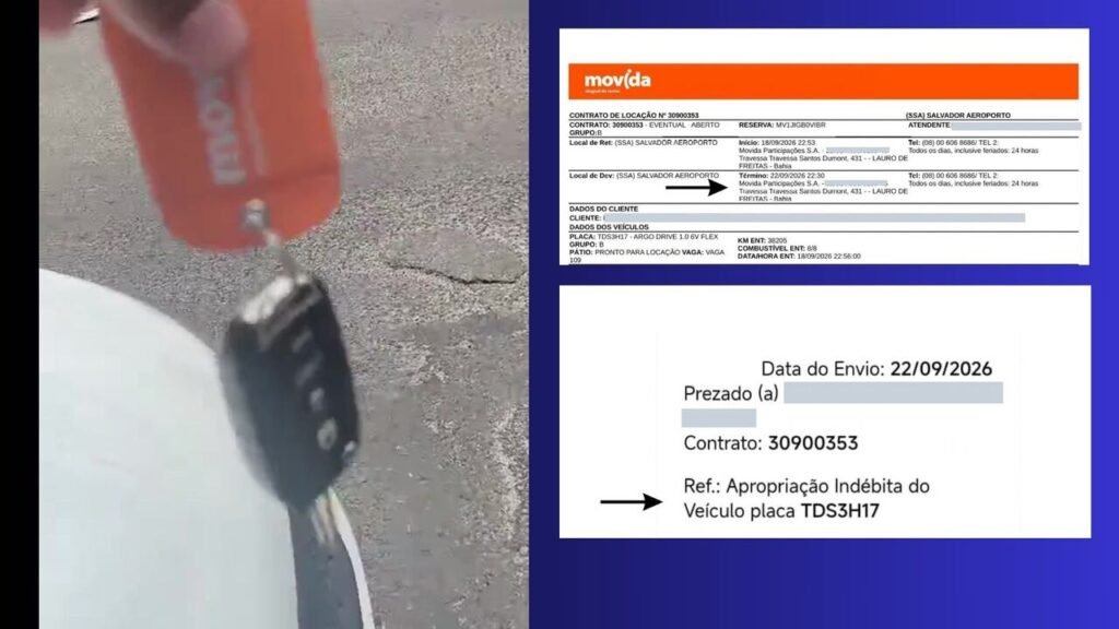 MOVIDA FAZ BUSCA E APREENSÃO DE CARRO ALUGADO POR CLIENTE salvadornticia cliente lesado movida