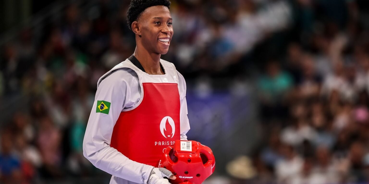 Henrique Marques leva ouro, o 2º do Brasil em Grand Prix de taekwond henrique marques paris 2024 taekwondo